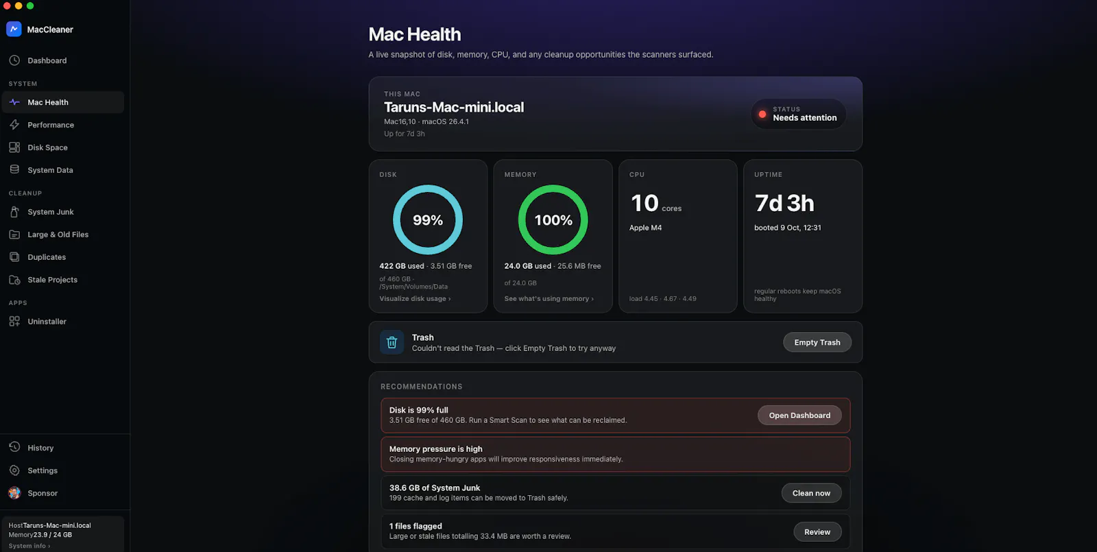 MyMacCleaner screenshot 2