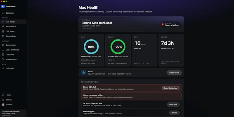 MyMacCleaner screenshot 2