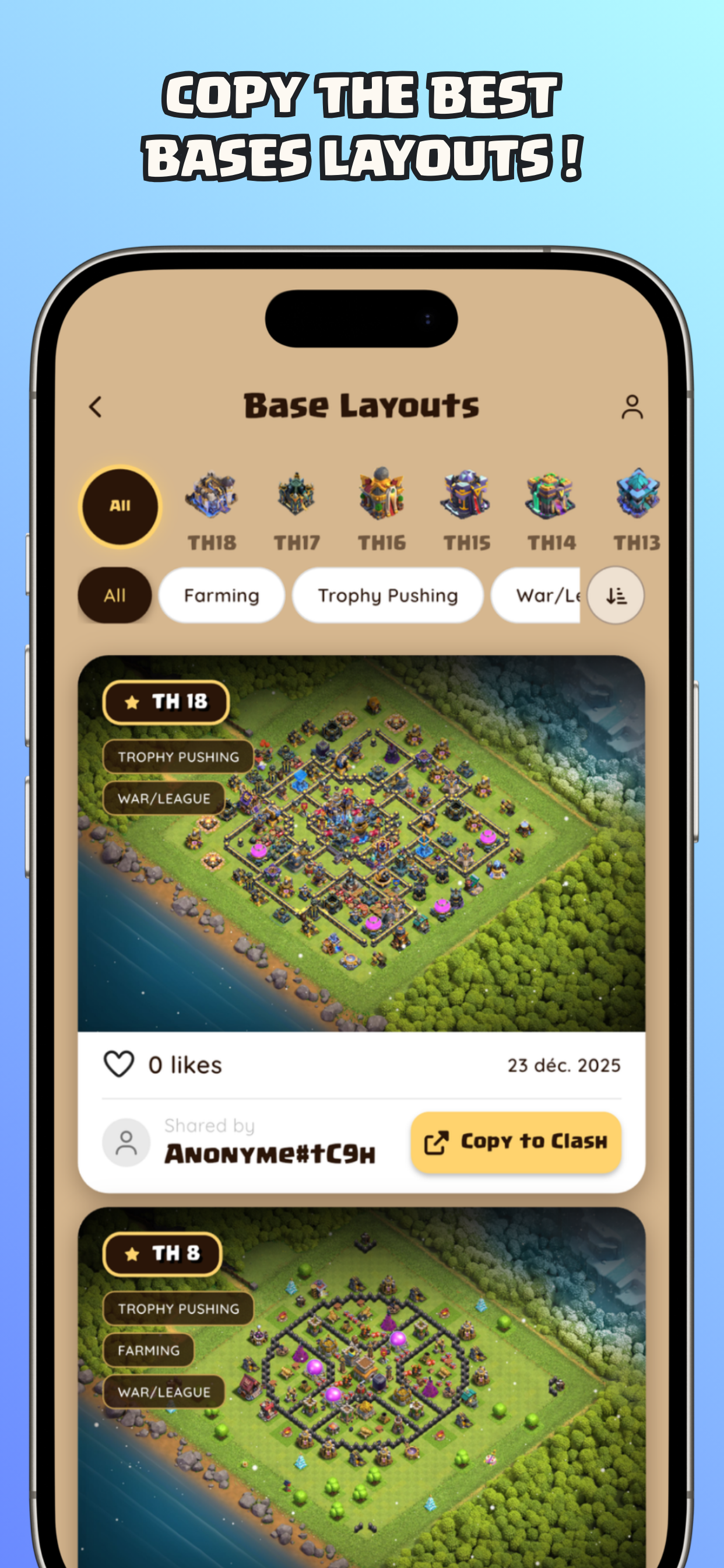 Clash Hub - Mobile App - Screenshot 2 showing product features and functionality