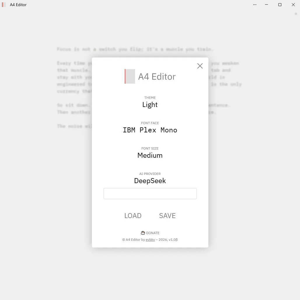 A4 Editor gallery image