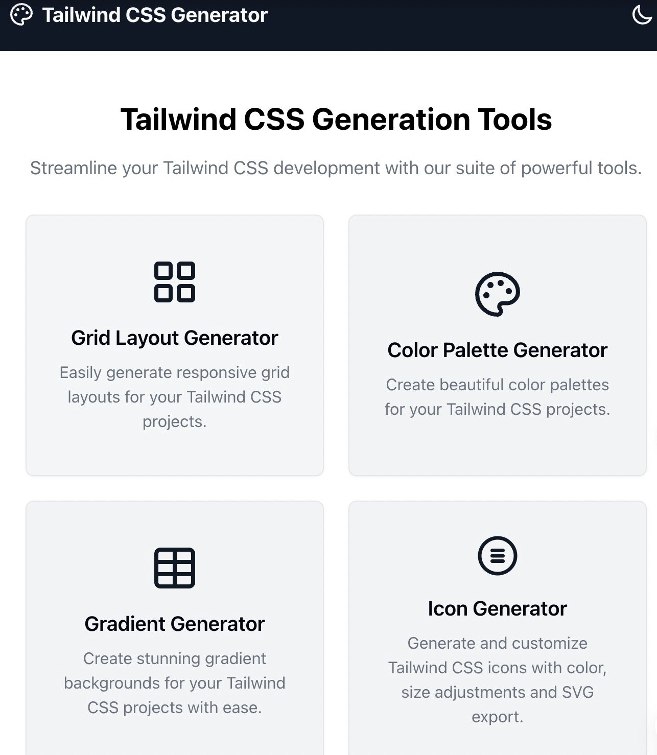 Mídia 1 de Gerador de Tailwind - Tailwind Tools Generator