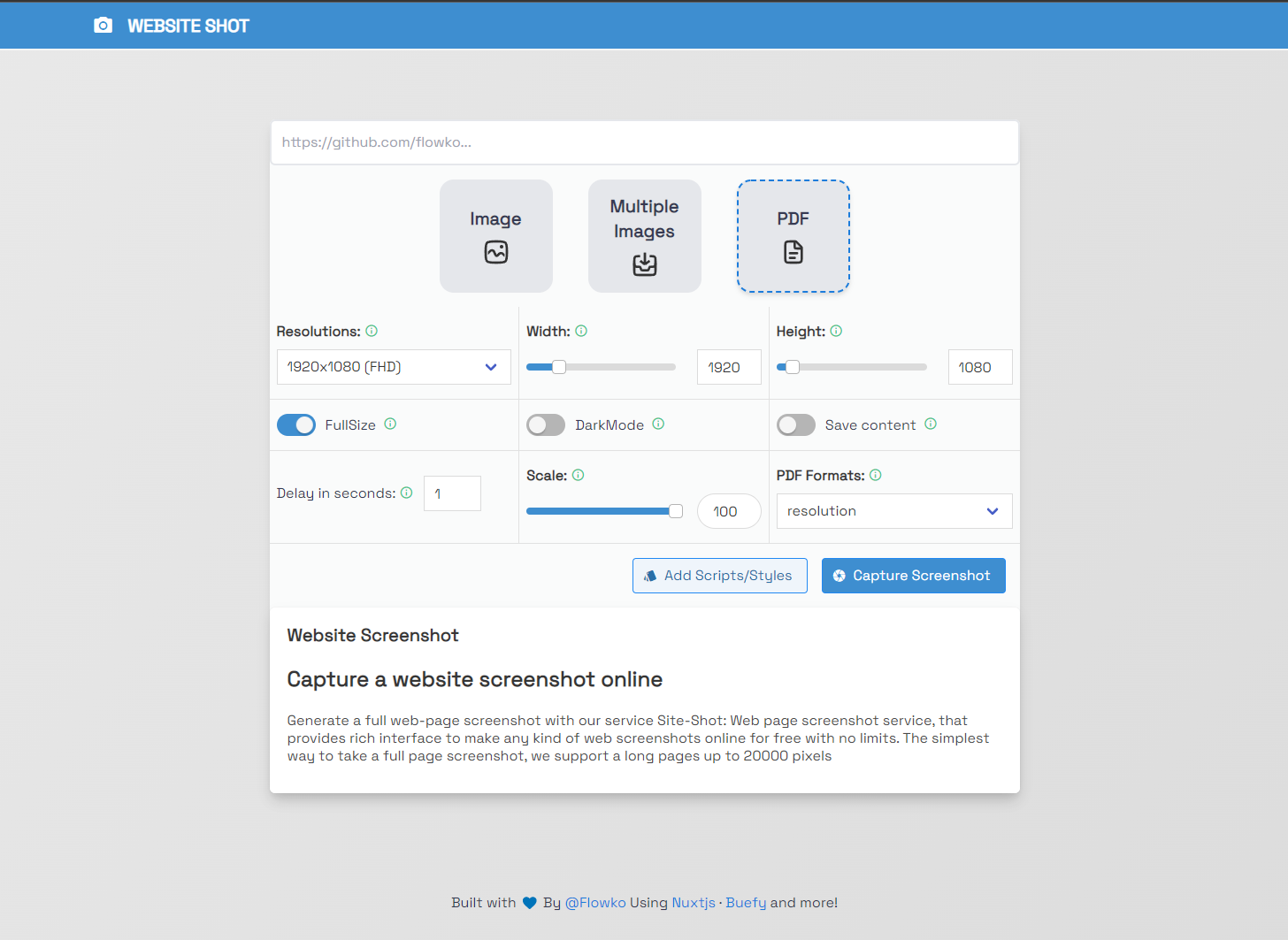 Self Hosted Website Screenshots gallery image