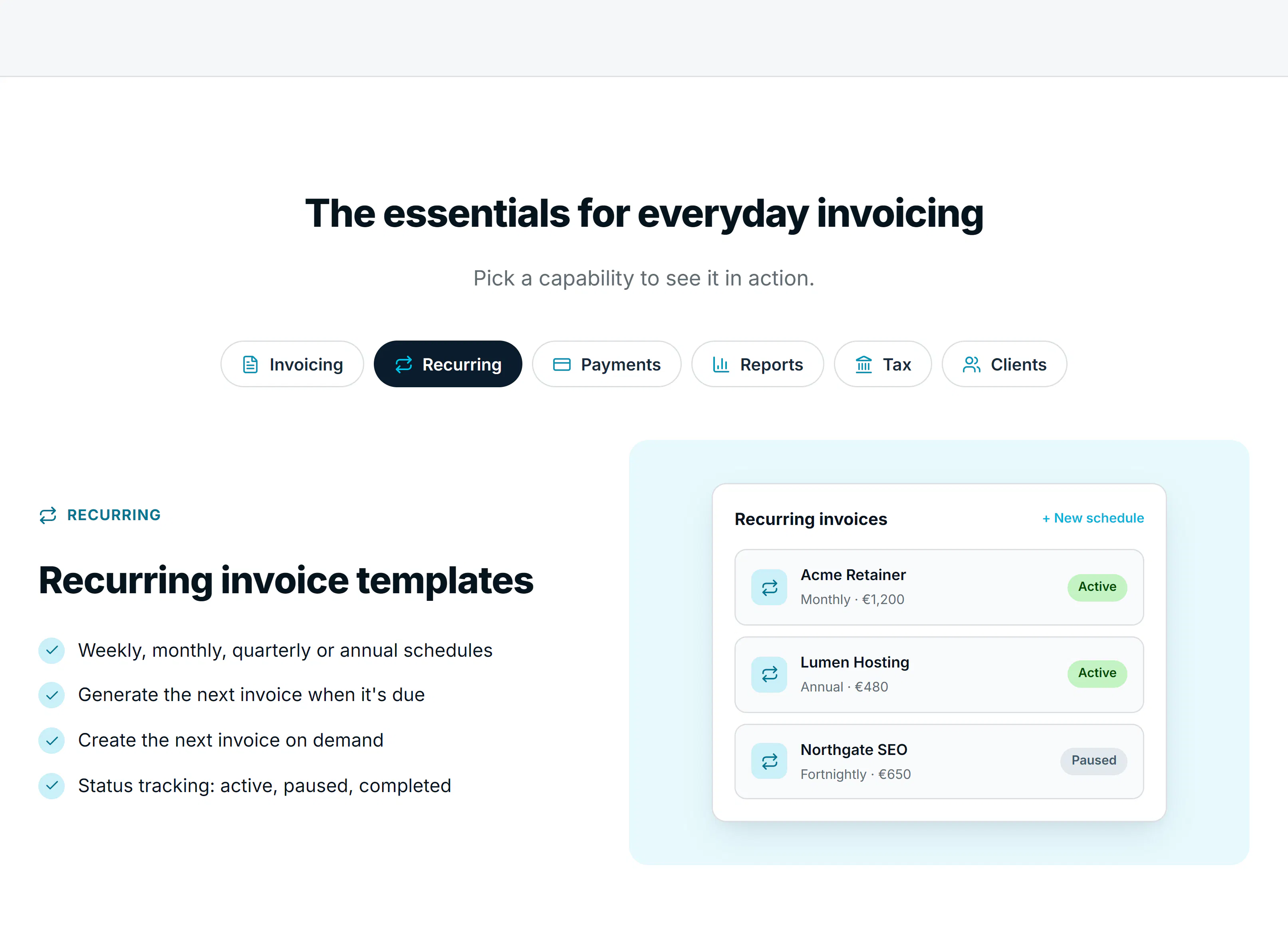 InvoiceSent screenshot