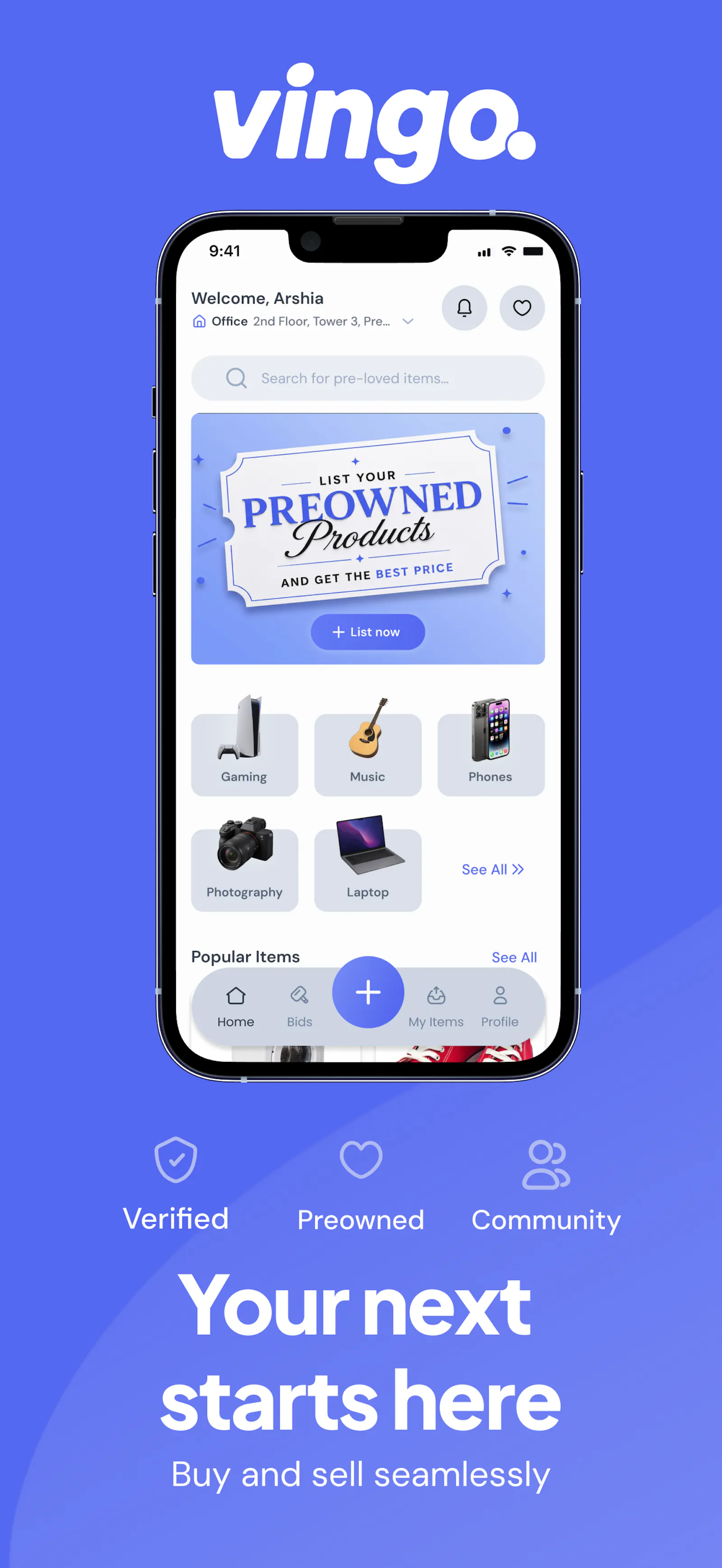 Vingo: Buy, Sell & Bid screenshot 1
