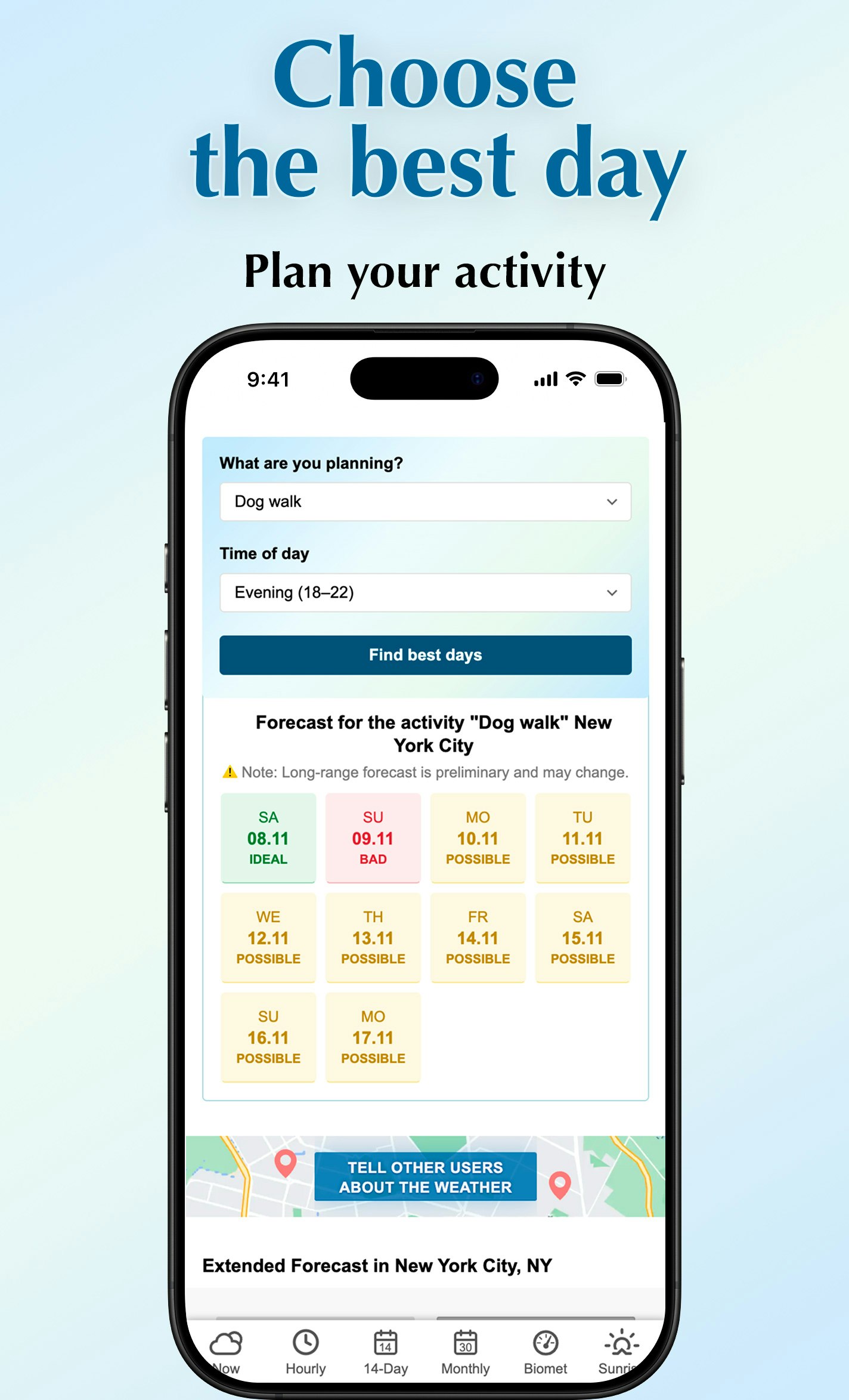 World Weather's Activity Planner - Screenshot 3 preview