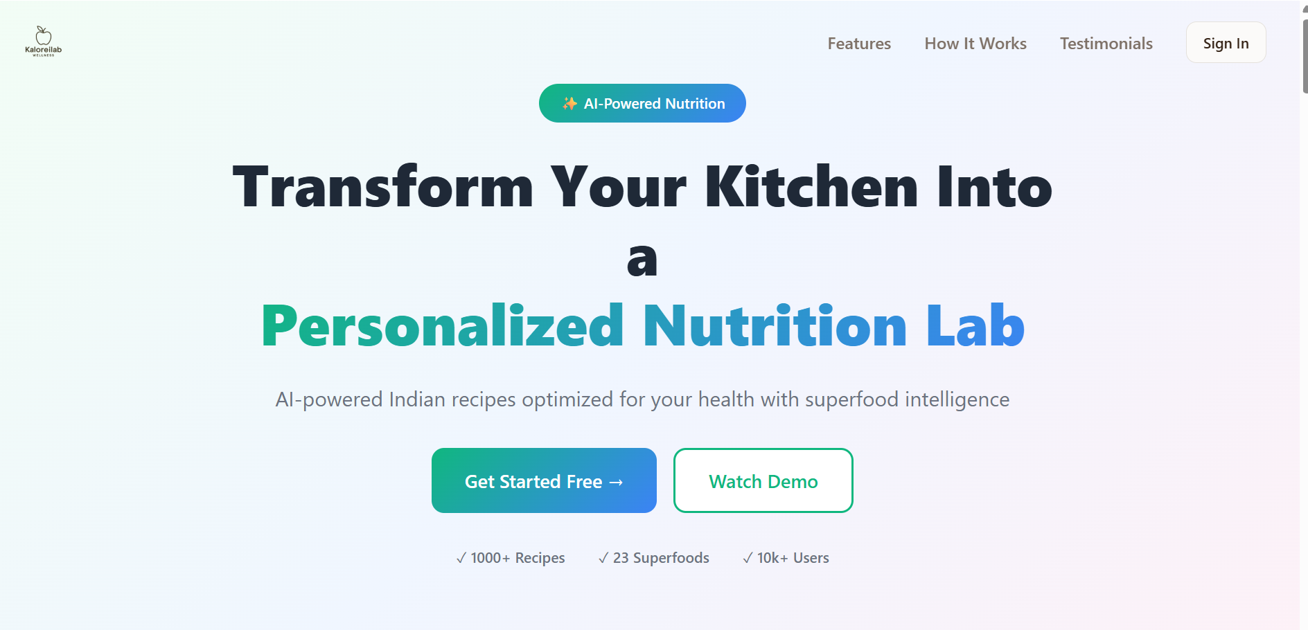 Nutriblend AI gallery image