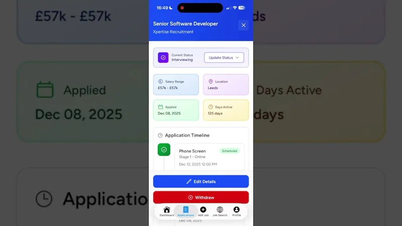 My Job Trackr screenshot 1 (video preview)
