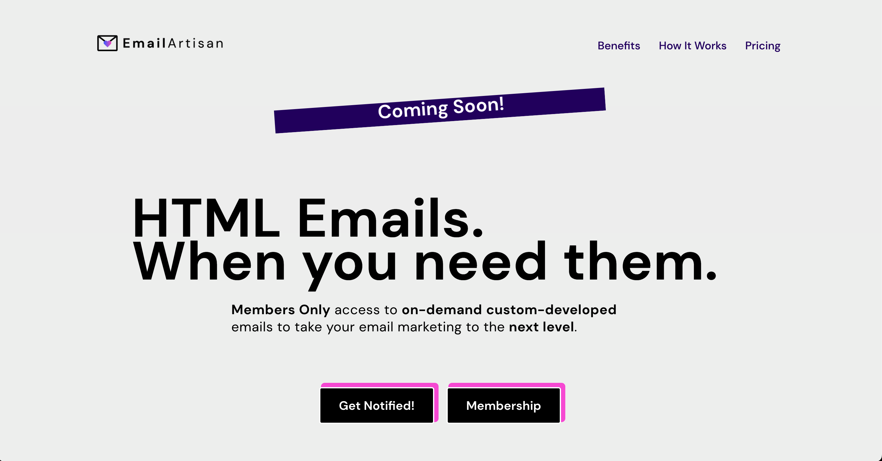 startuptile EmailArtisan-Members only on-demand email development