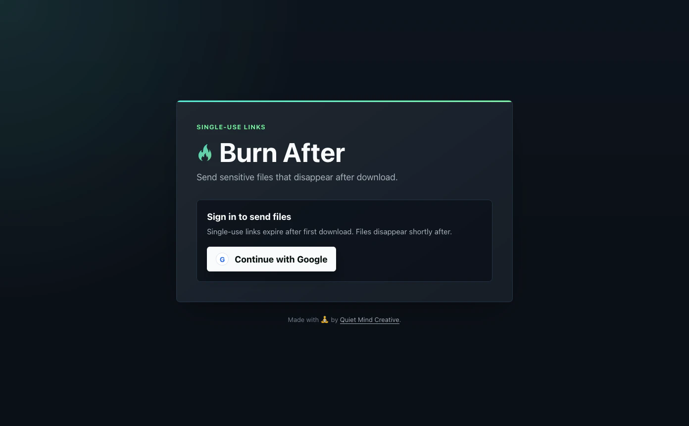 Burn After