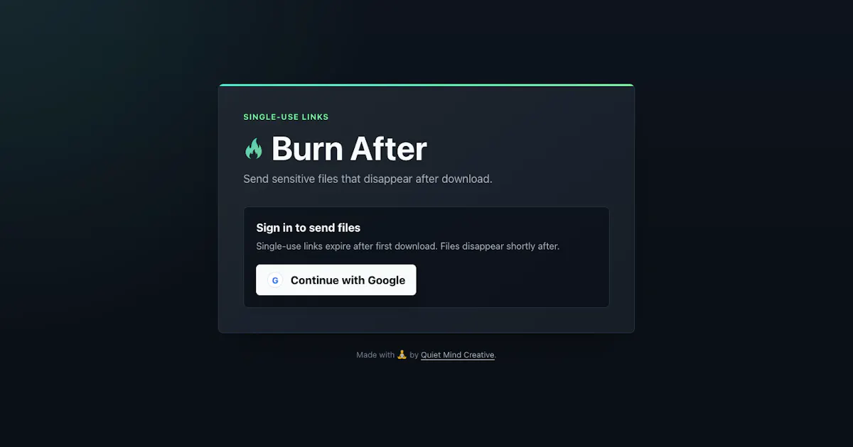 Burn After