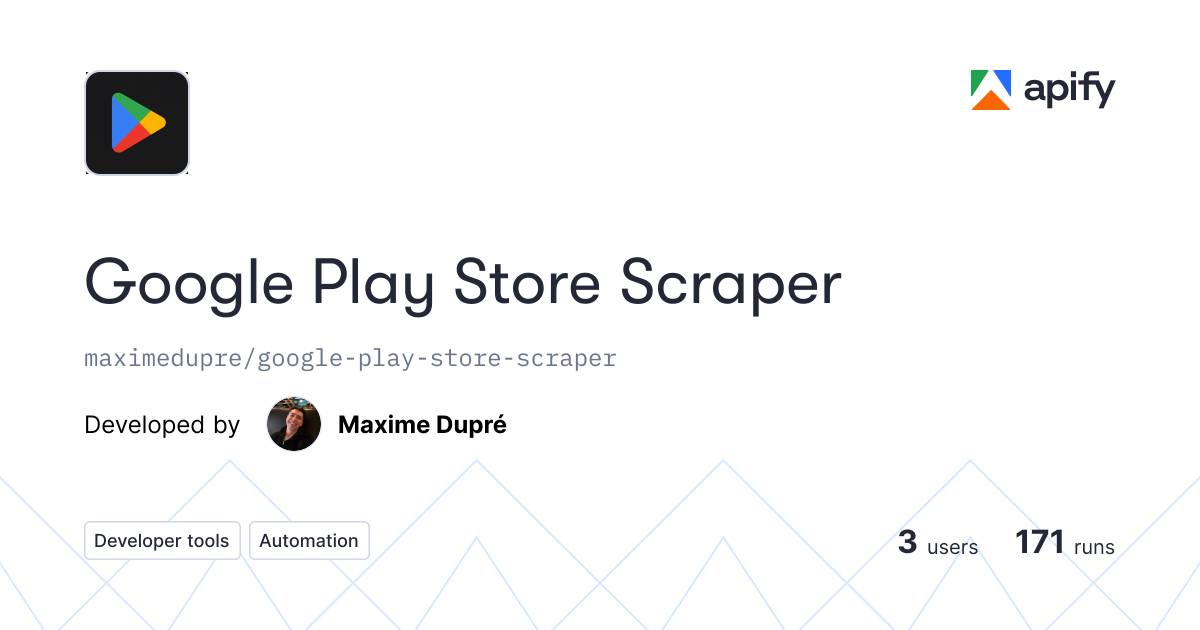 Google Play Store Scraper gallery image