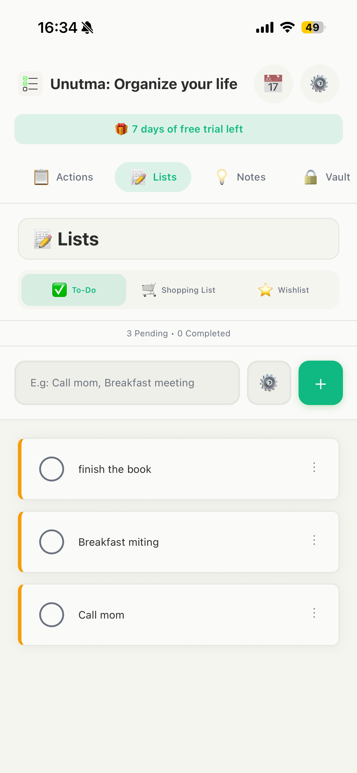 Unutma — Remember Everything - Screenshot 2 showing product features and functionality