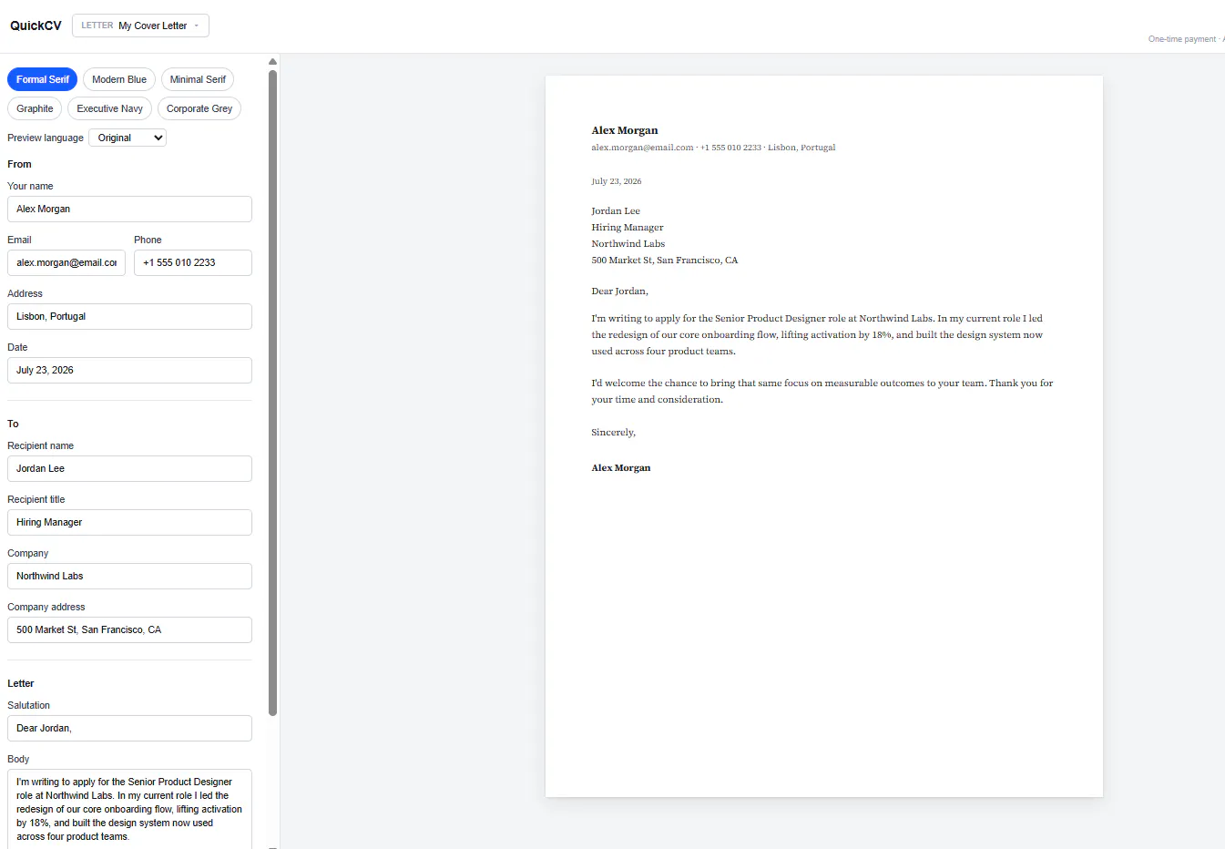 Quick CV gallery image