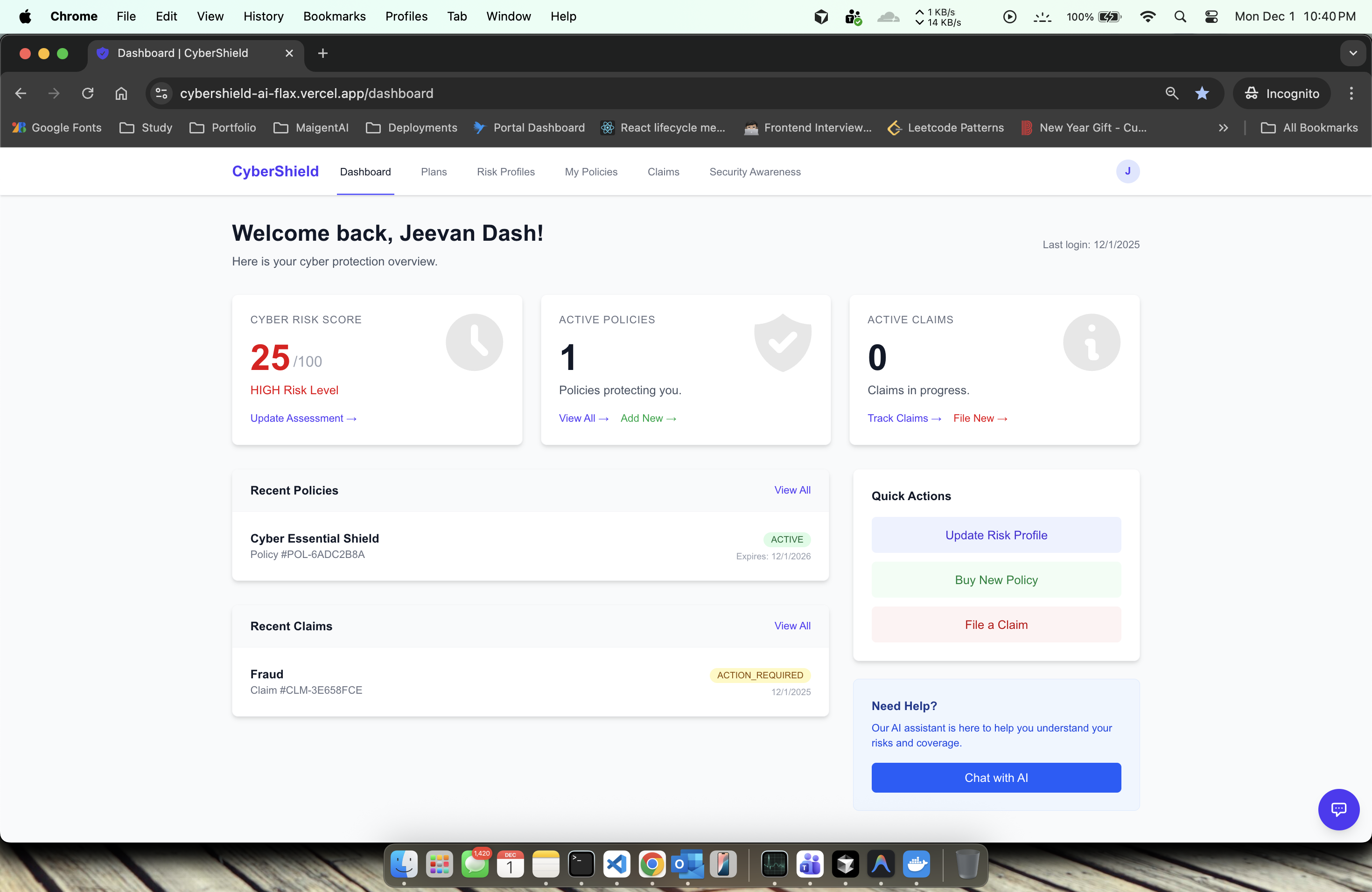 CyberShield - Screenshot 4 showing product features and functionality