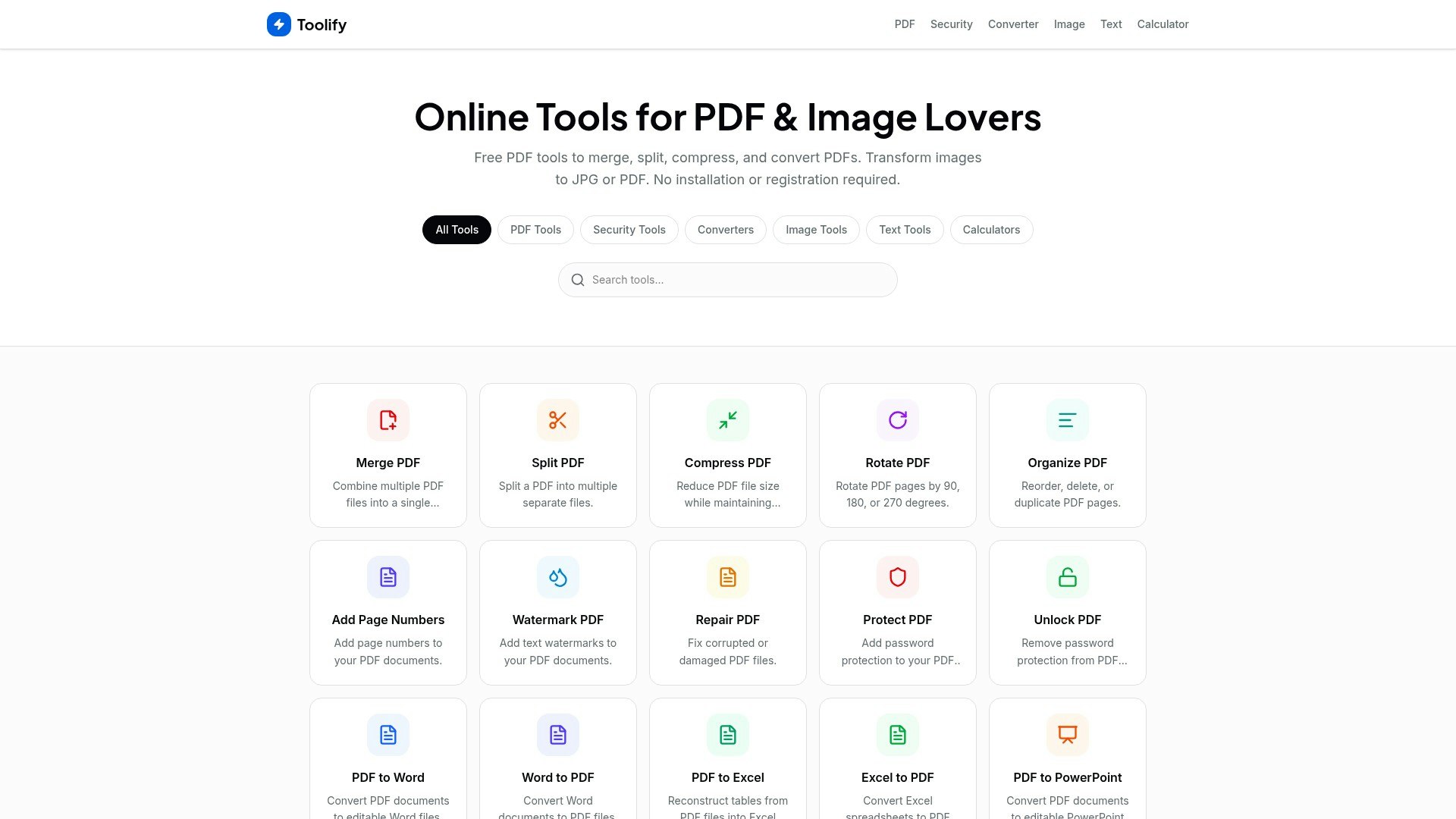 Toolifypdf — All Tools in One Place gallery image