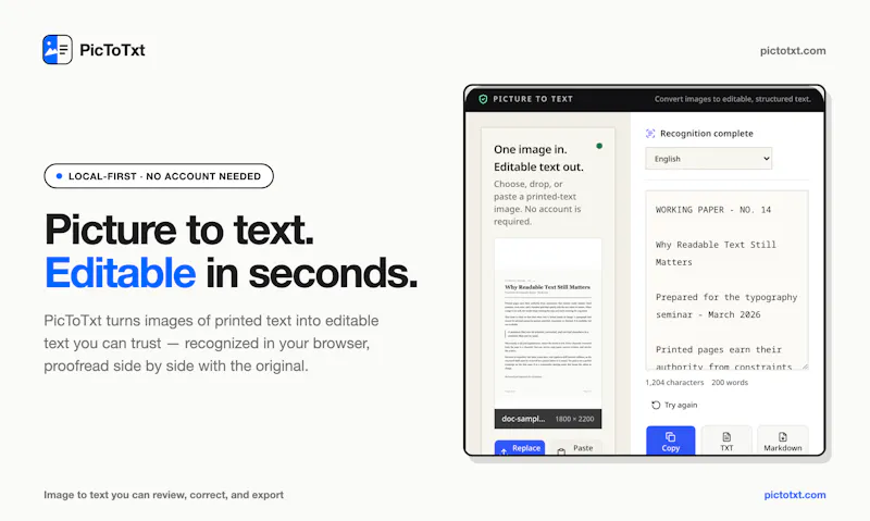 PicToTxt screenshot 1