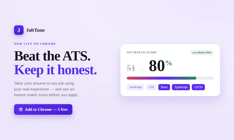 JobTune screenshot 2