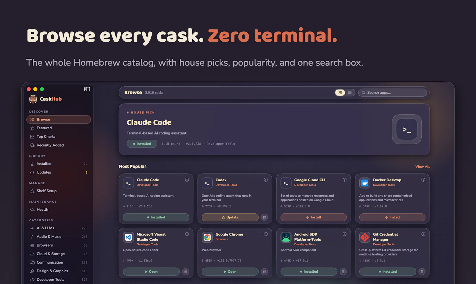 CaskHub screenshot 2