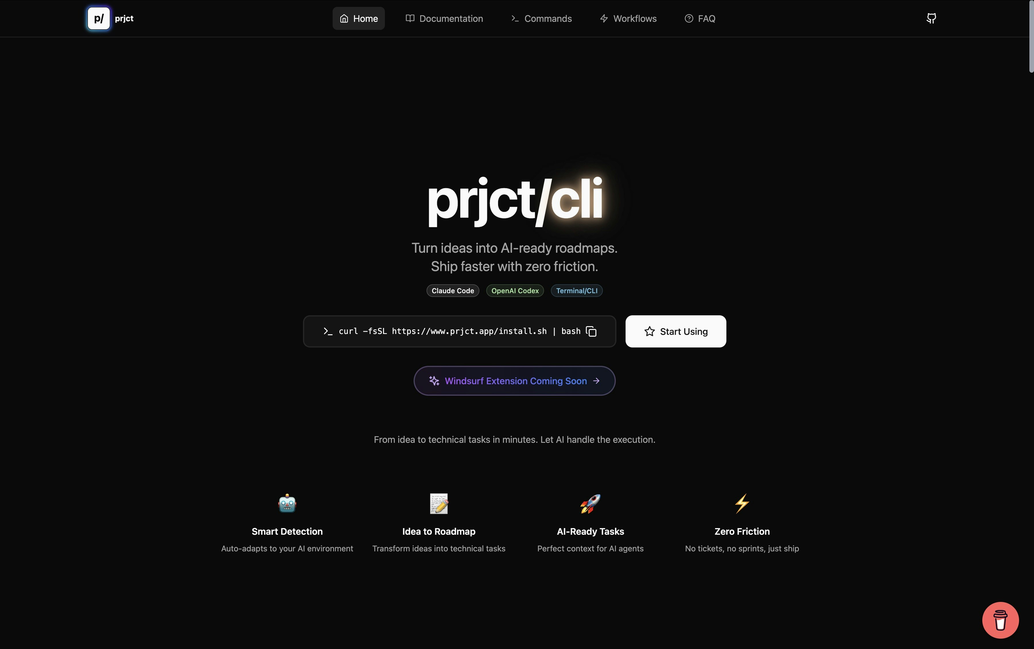 Média PRJCT / CLI - Couche de CLI locale qui transforme le chat en tâches idiots 1