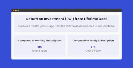 Lifetime Deal Calculator gallery image