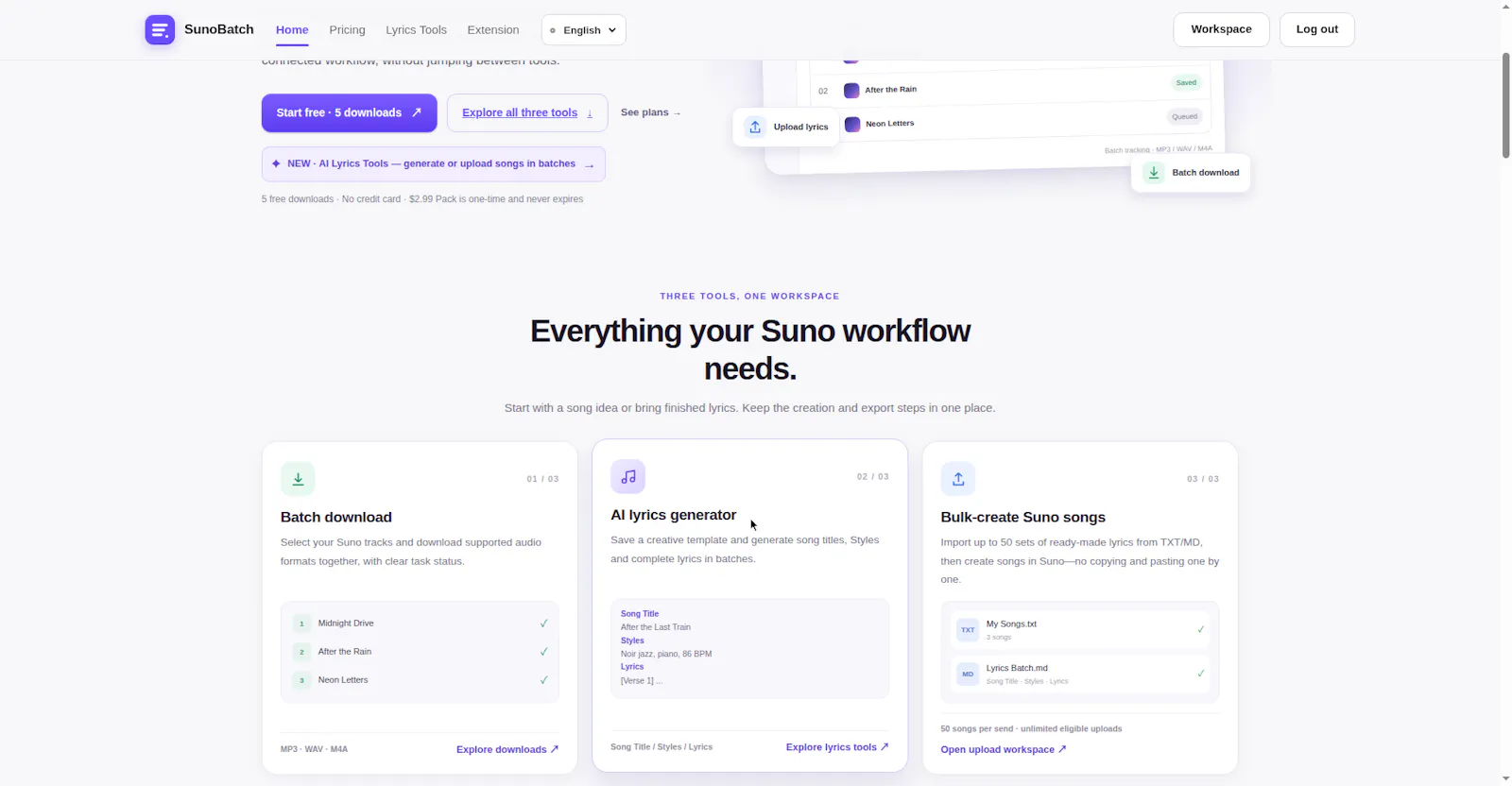 SunoBatch screenshot 2