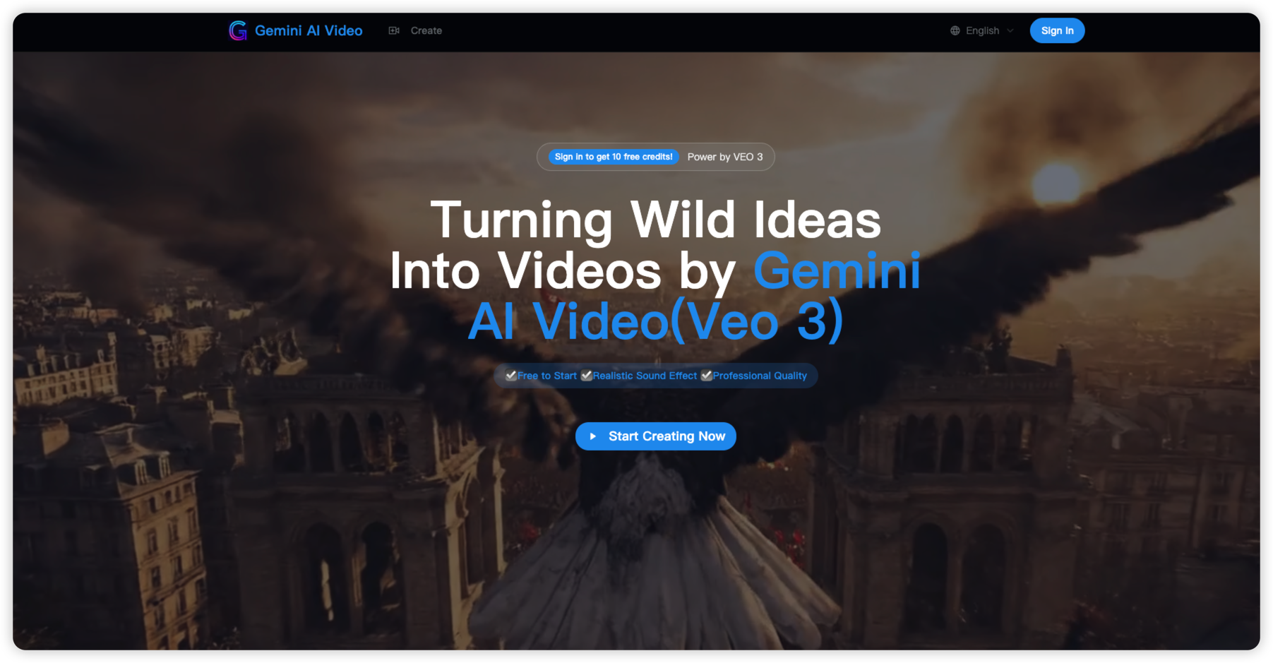 Gemelli hai video - Generatore di video Gemini AI con audio |Veo3 ai media 1