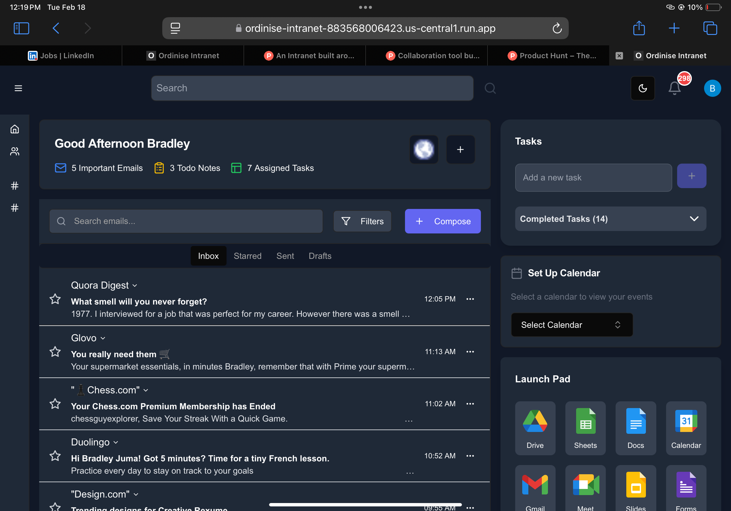 Ordinise- Collaboration within Google 