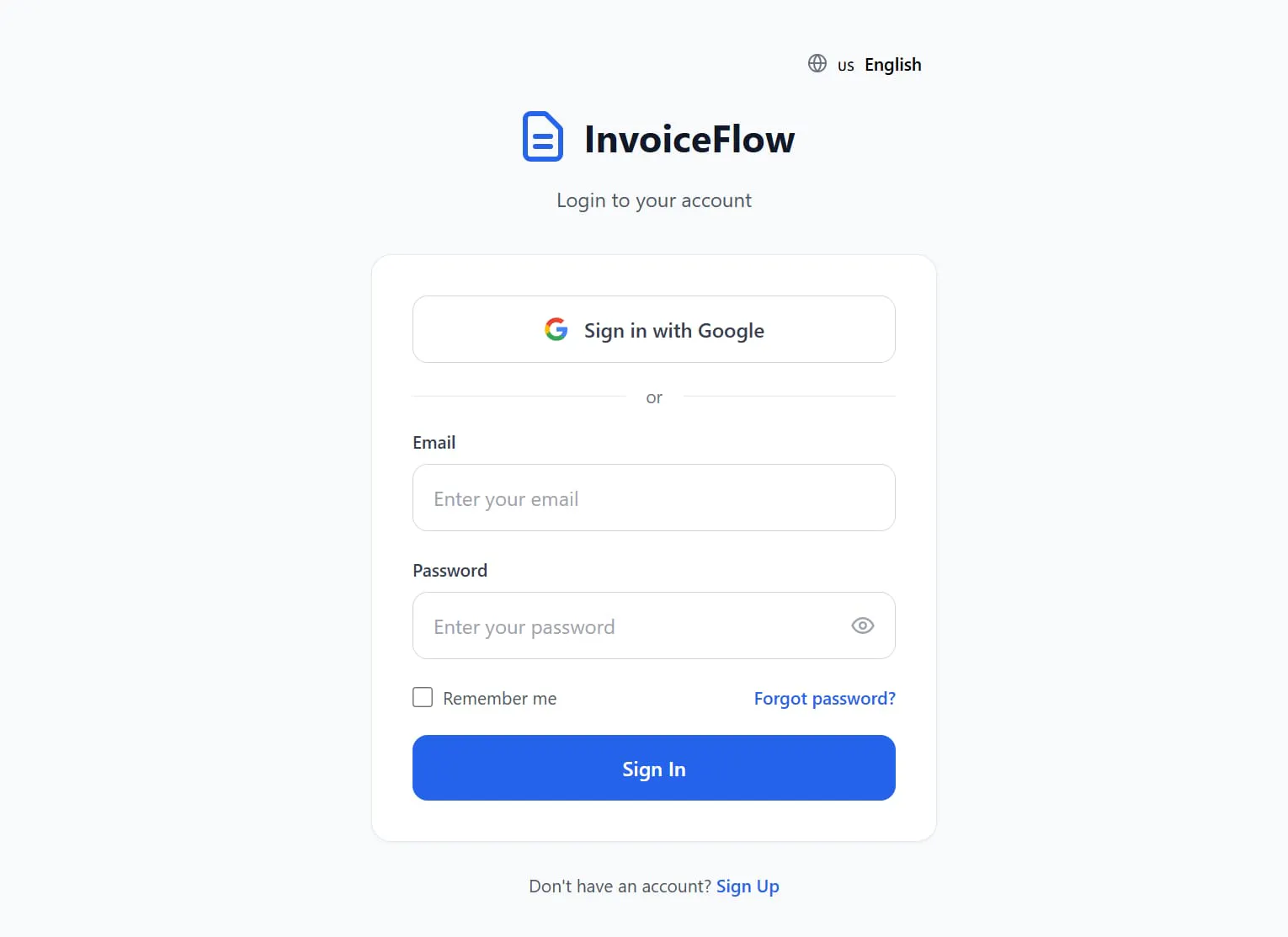 InvoiceFlow 제품 배너