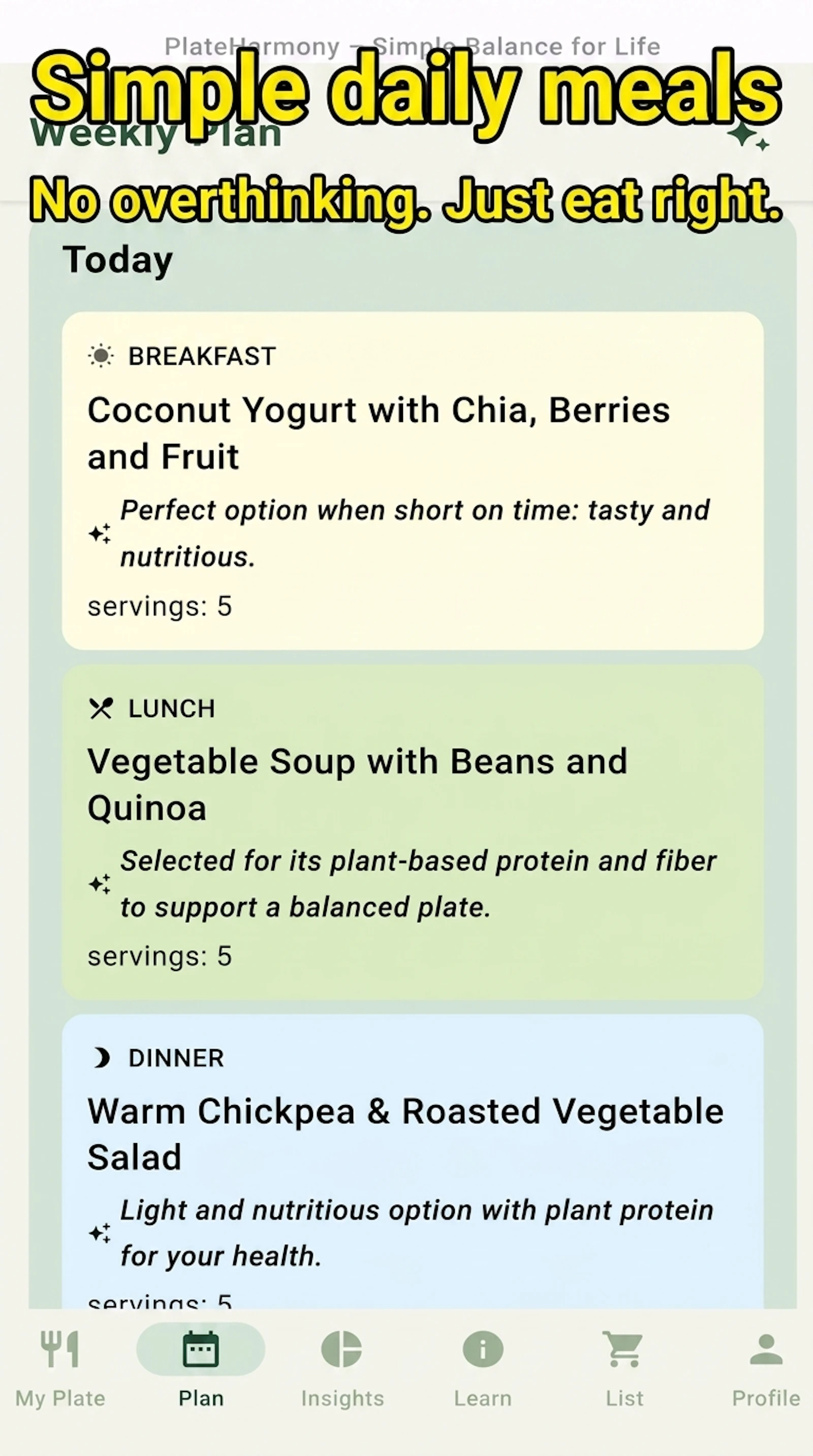 PlateHarmony: Healthy Eating screenshot 4