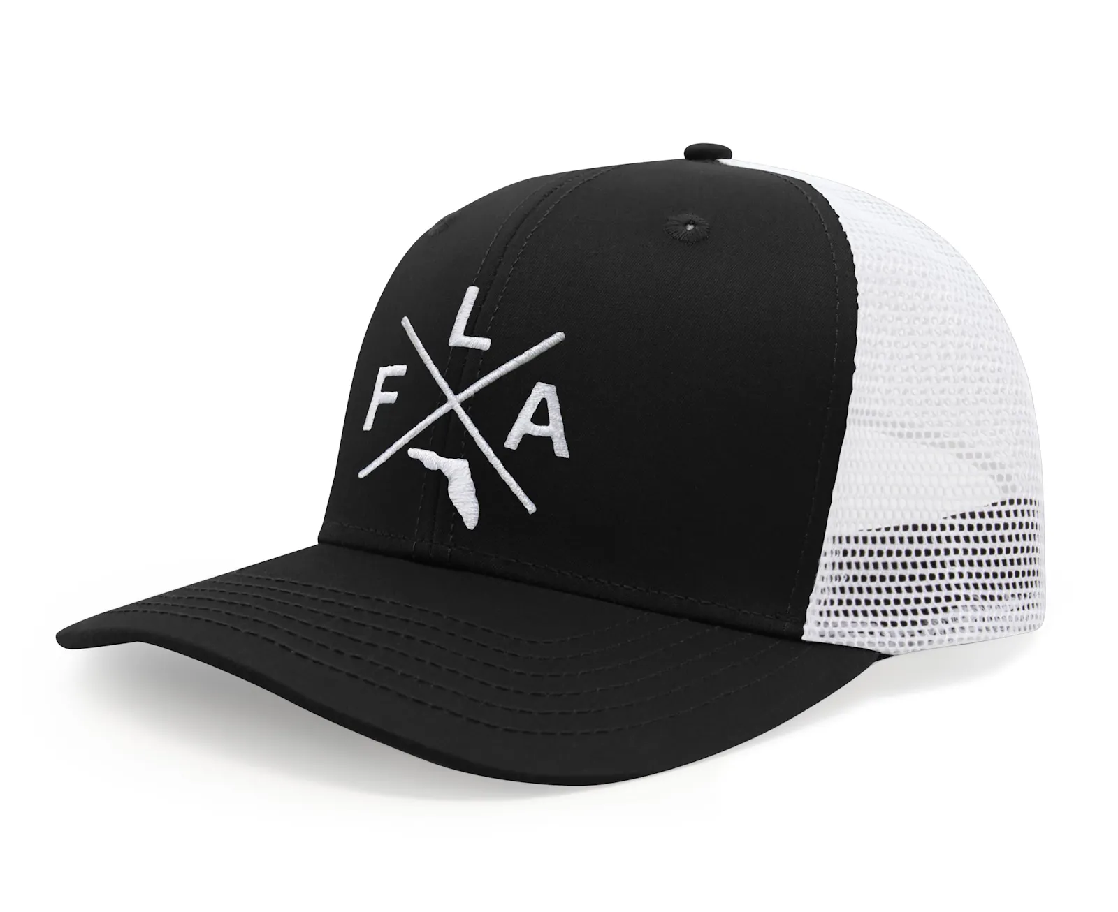 Florida FLA Trucker Hat – Black/White screenshot 1