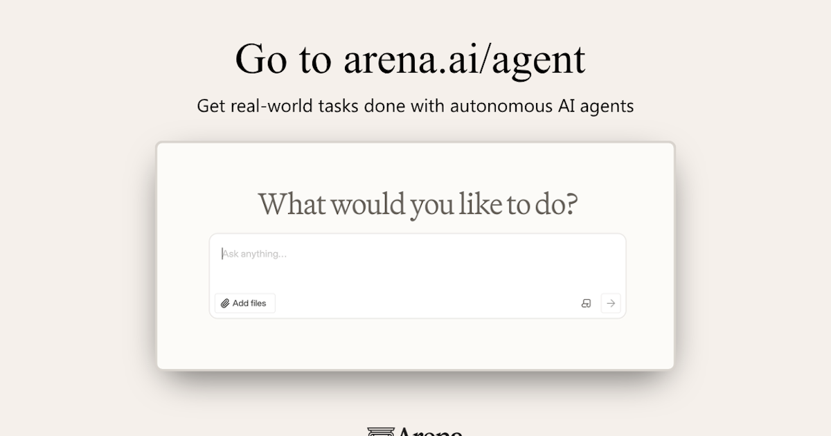 Agent Mode on Arena