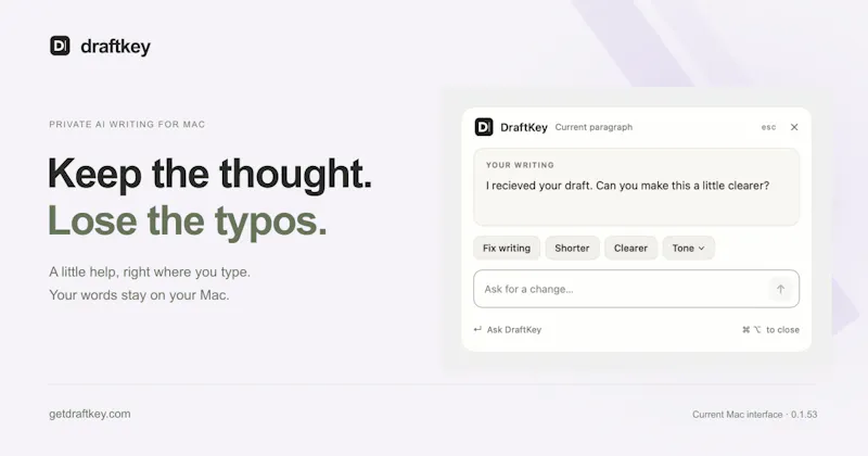 DraftKey screenshot 1