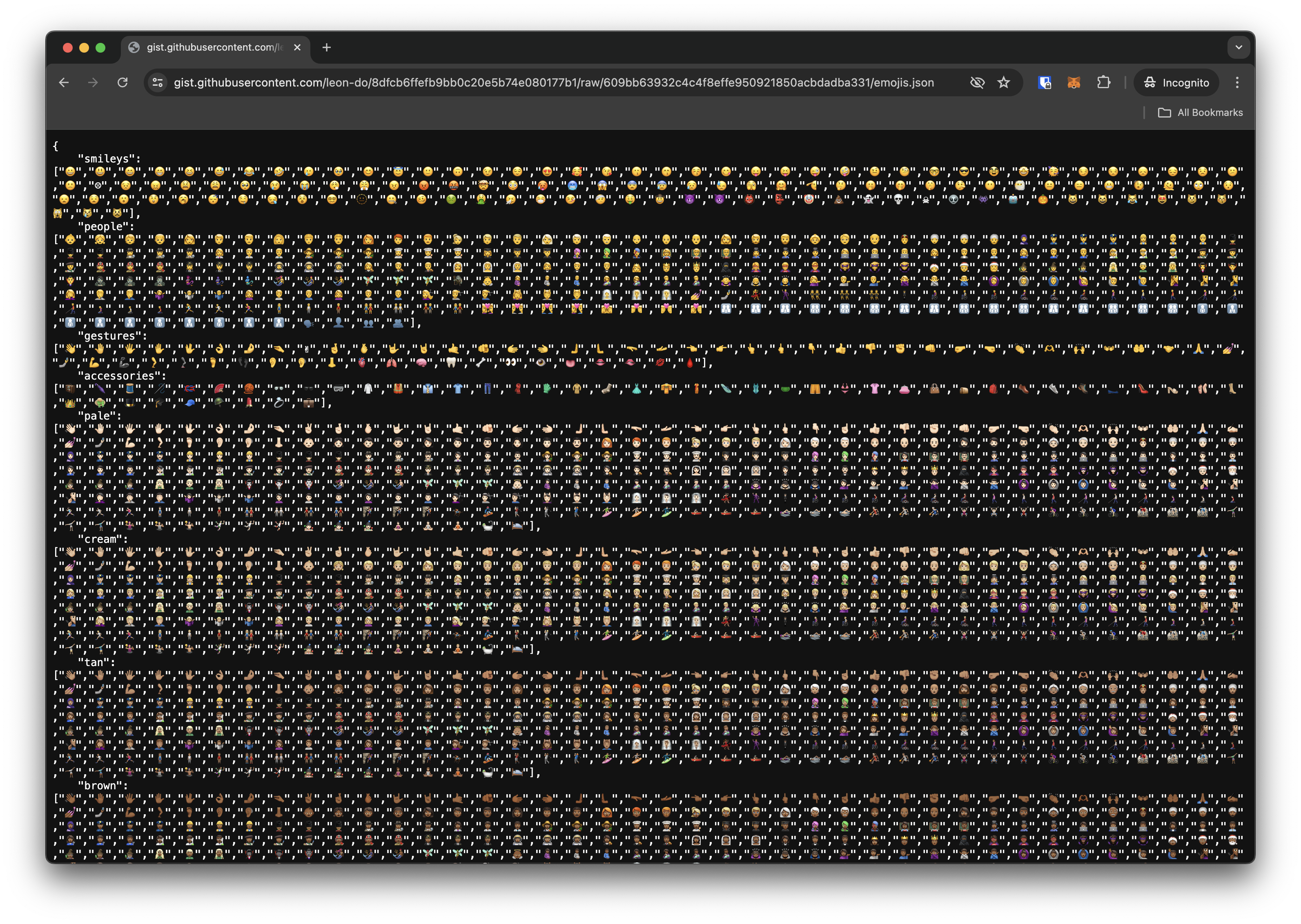 Emoji JSON gallery image