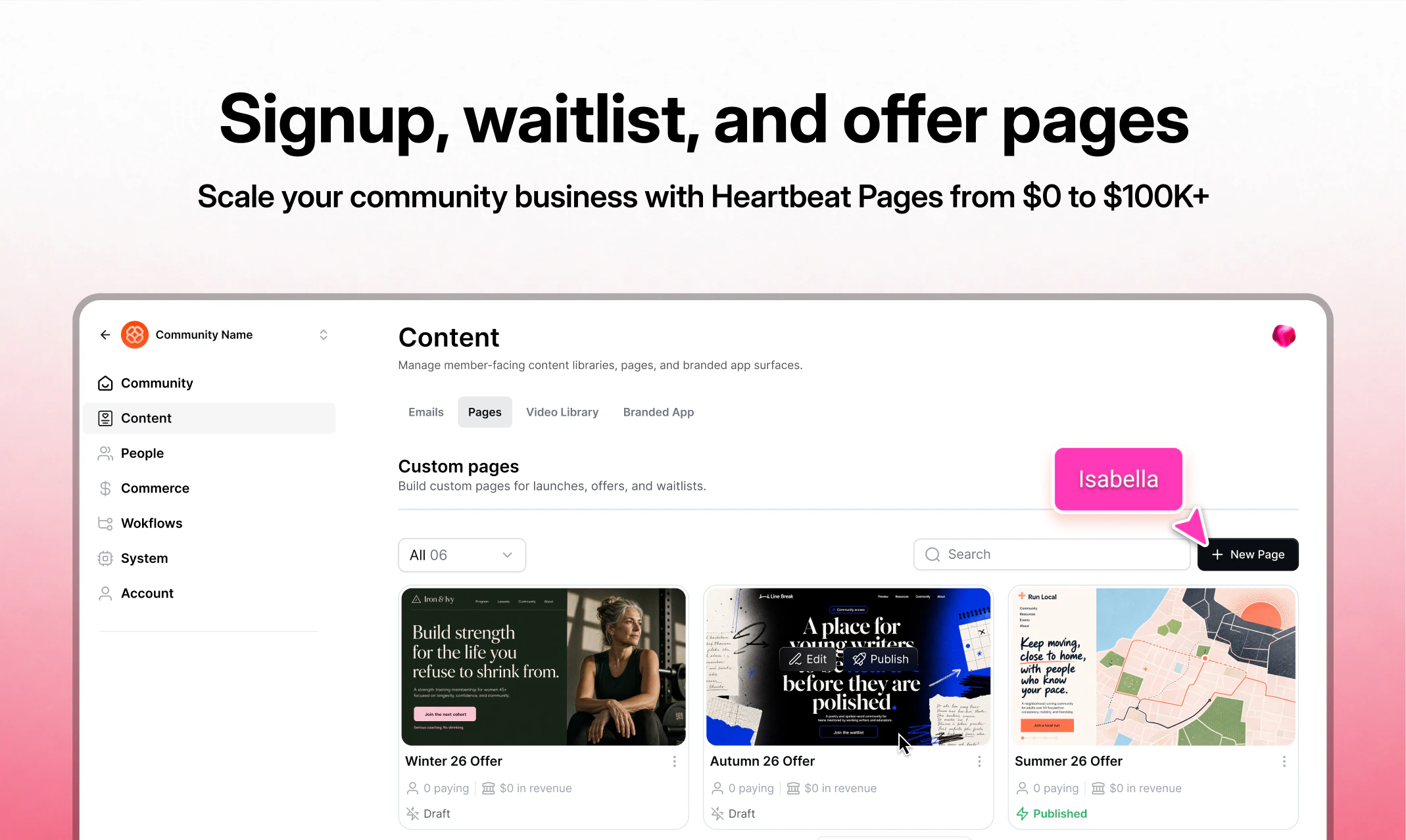 Heartbeat Landing Pages 截图 5