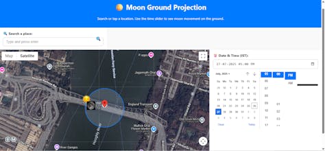 Sun and Moon projection on gmap gallery image