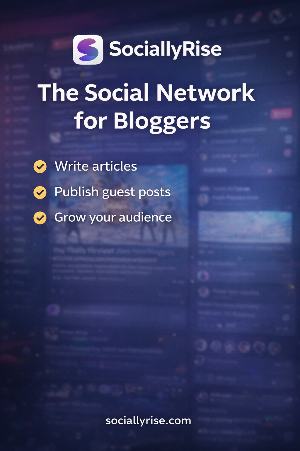 SociallyRise - Main product screenshot demonstrating key features and user interface