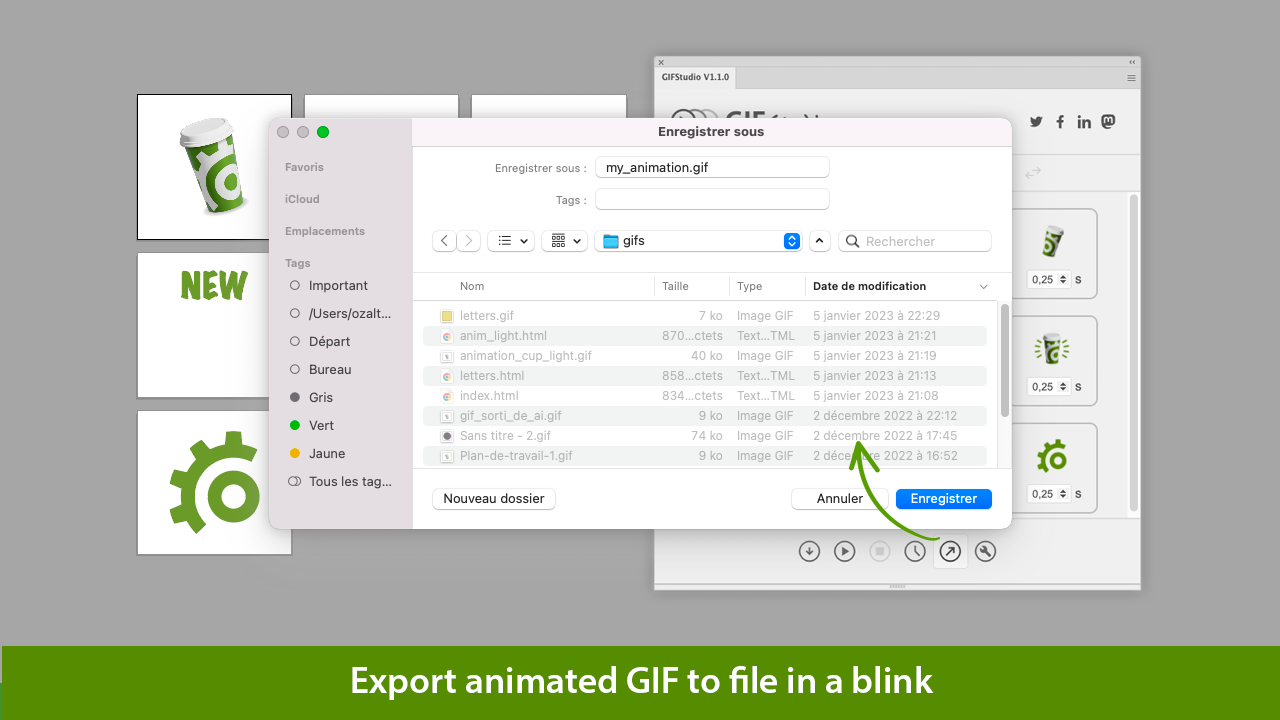 Gifstudio - Adobe Illustrator를 남기지 않고 애니메이션 GIF 파일을 만듭니다 미디어 9