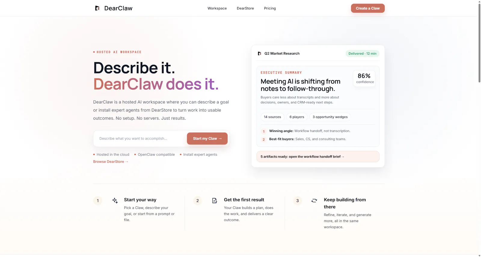DearClaw screenshot 1