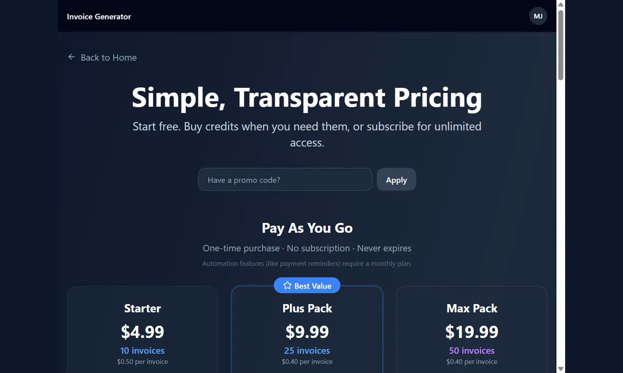 Invoice Generator gallery image