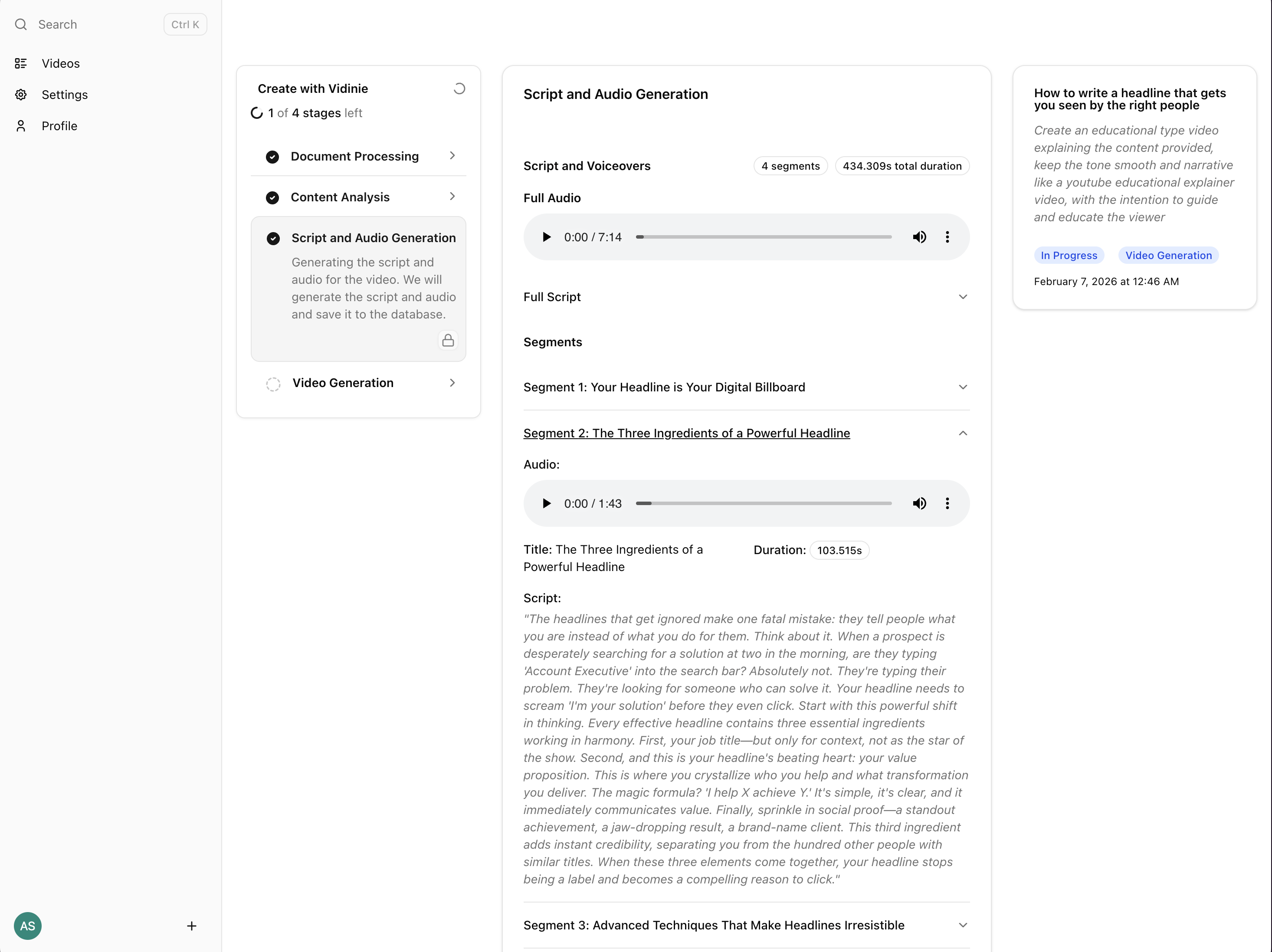 Vidinie - Screenshot 5 showing product features and functionality