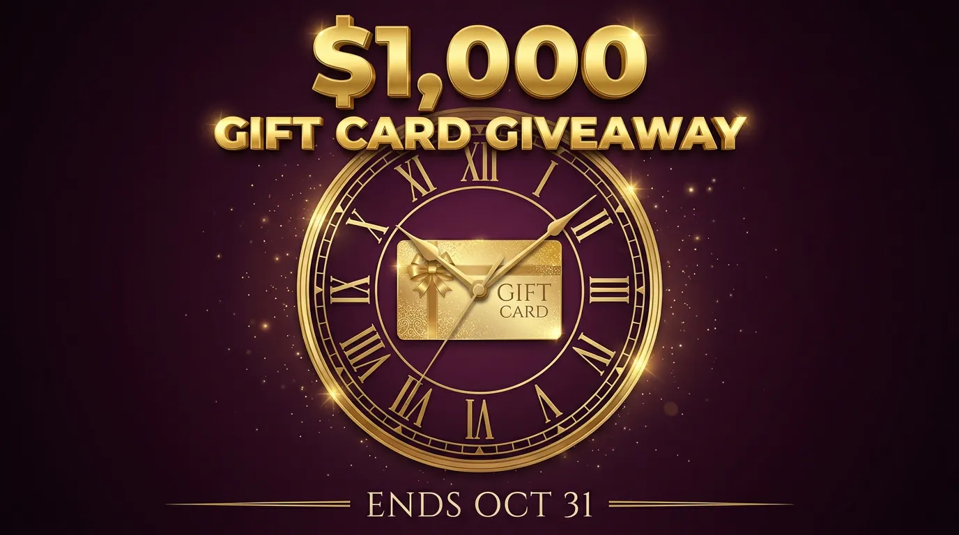 $1,000 Gift Card Giveaway: Enter Free