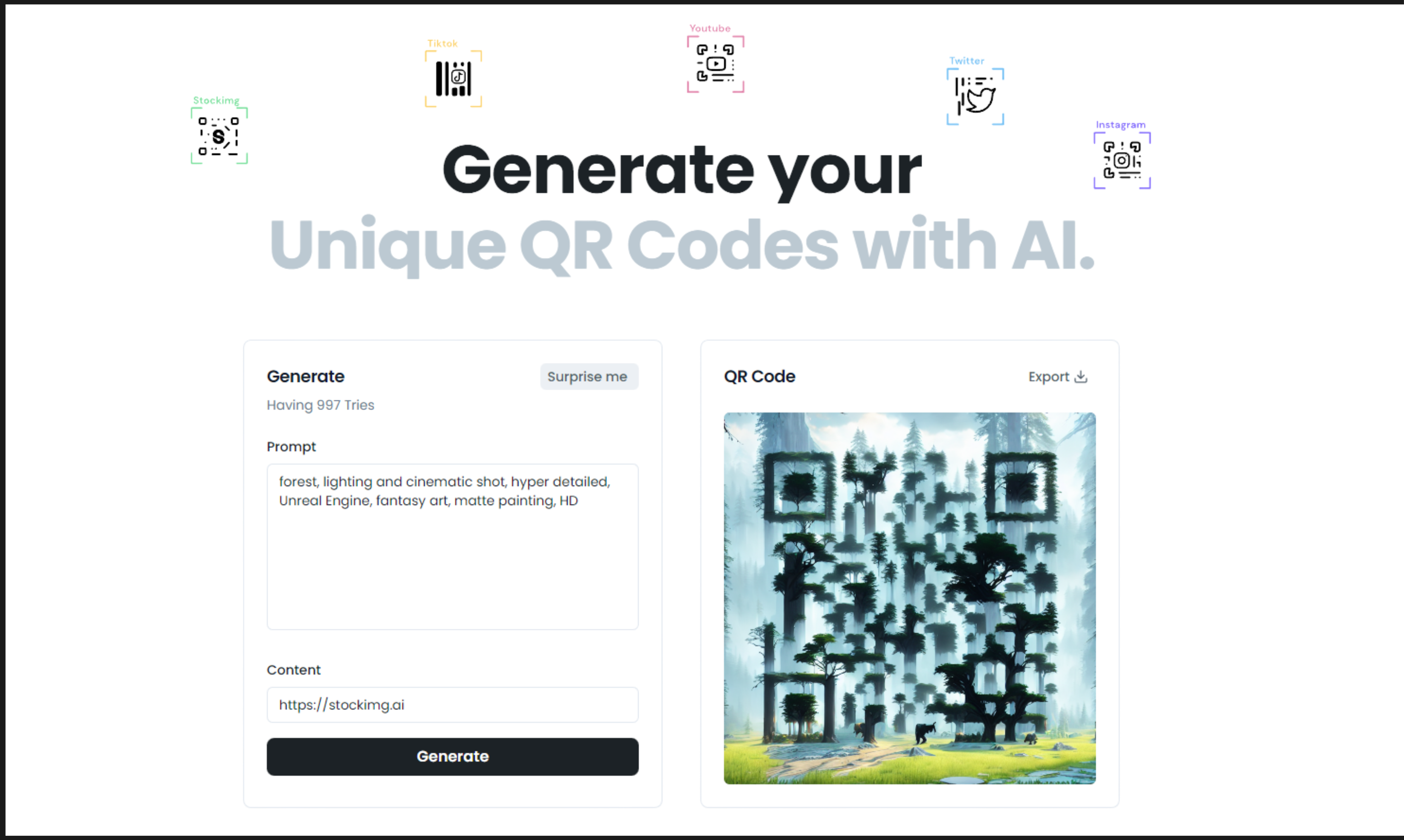 Mídia 2 de QR generativo por Stockimg AI