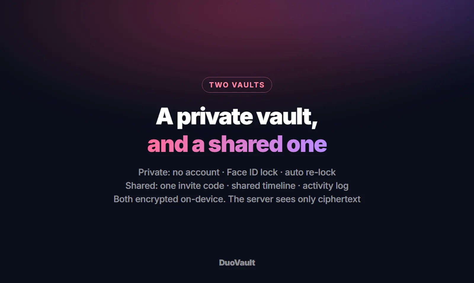 DuoVault screenshot 1