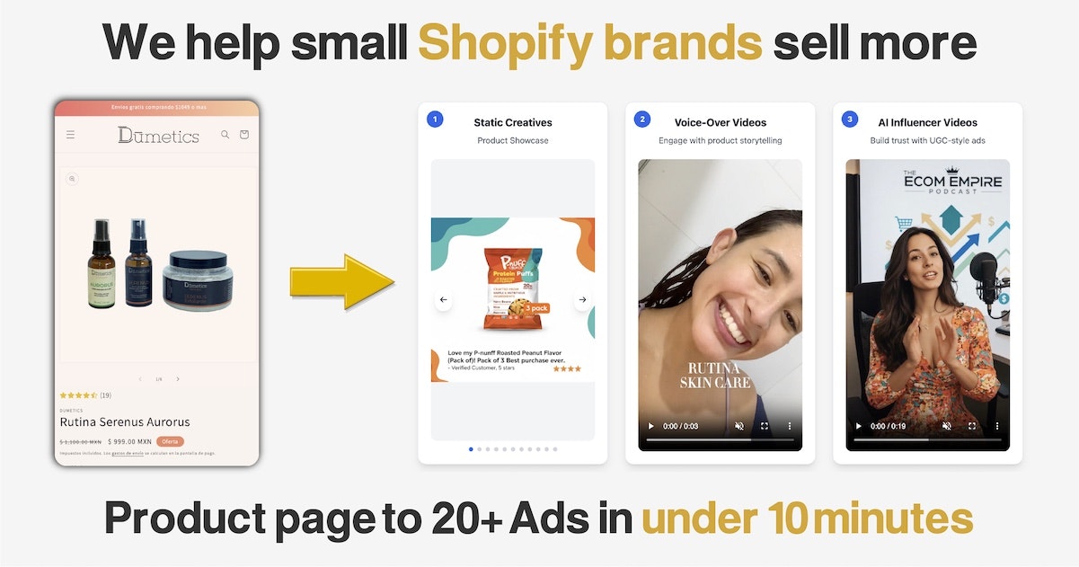 XB Creative Studio 2.0 - Trasforma una pagina del prodotto Shopify in annunci pronti per le vendite in pochi minuti media 2