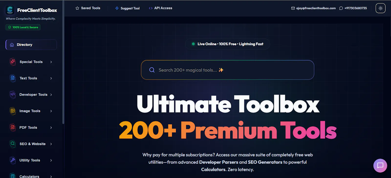 FreeClientToolbox screenshot 2