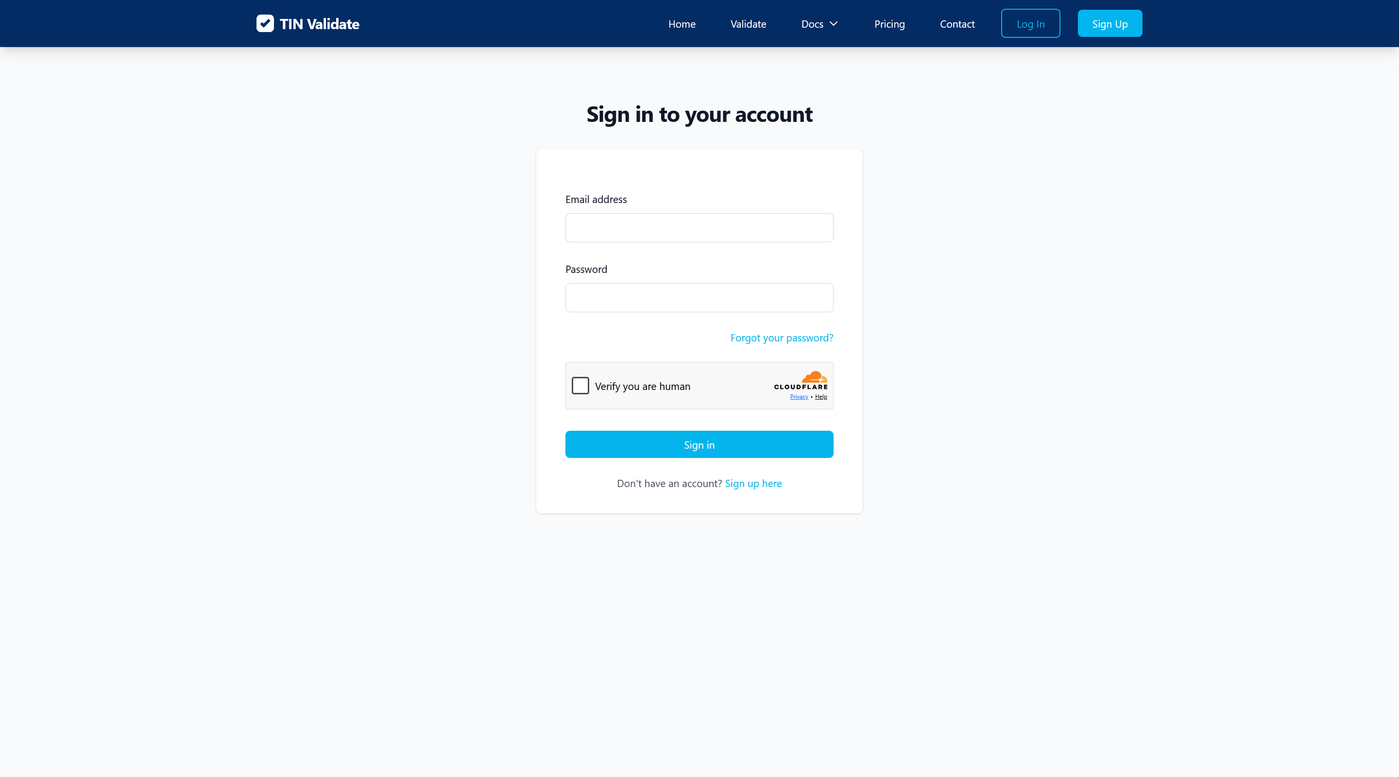 TIN Validate gallery image