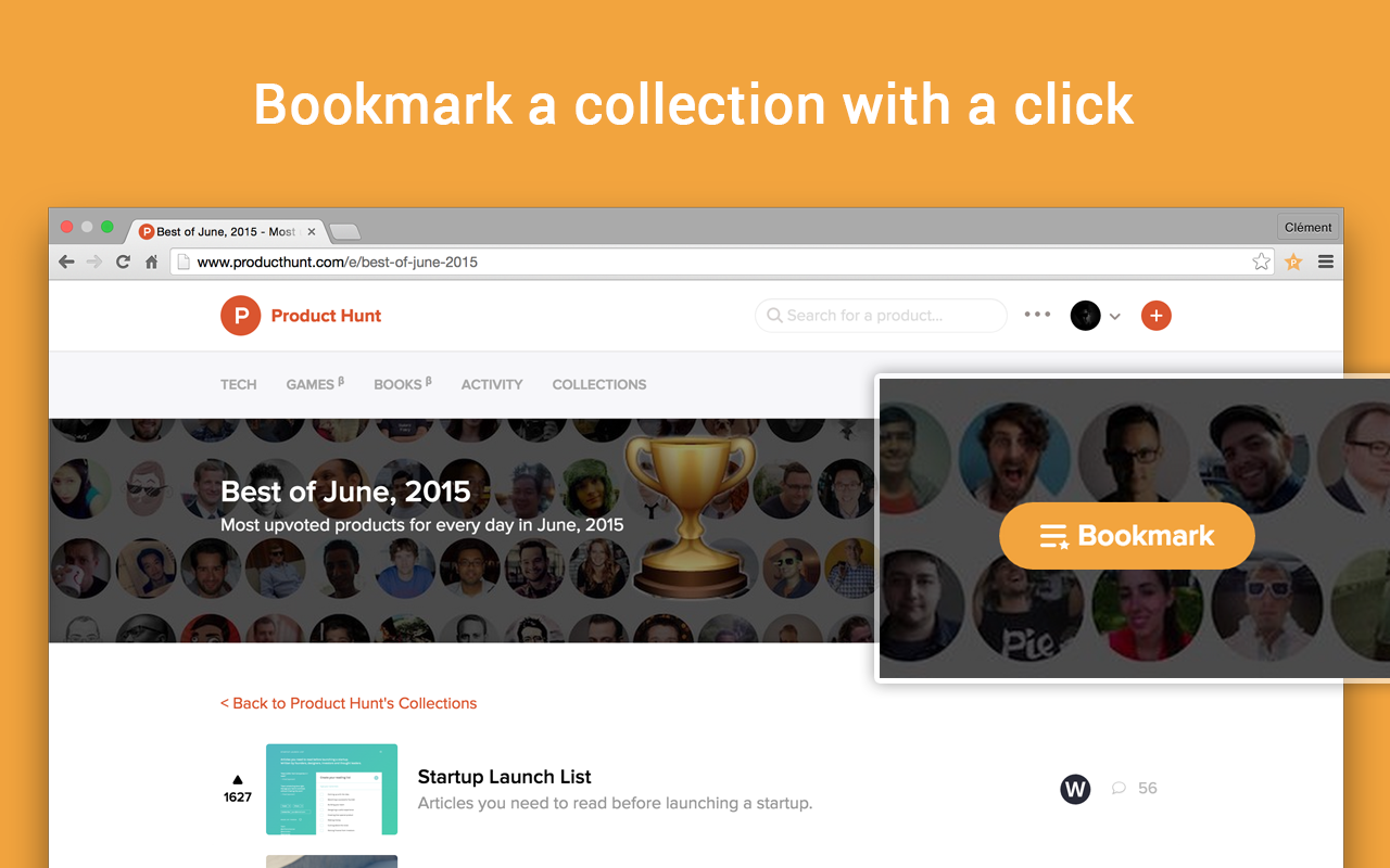 Product Hunt Bookmark Collections gallery image