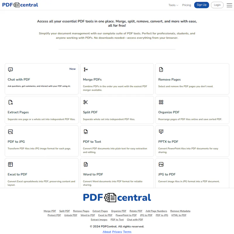 PDF Central screenshot 2