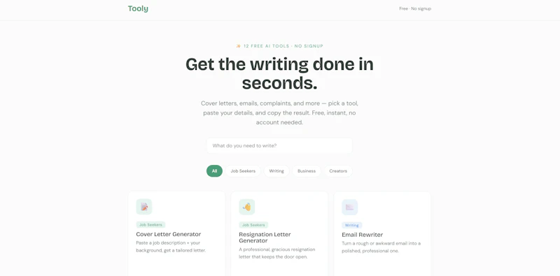 Tooly screenshot 2