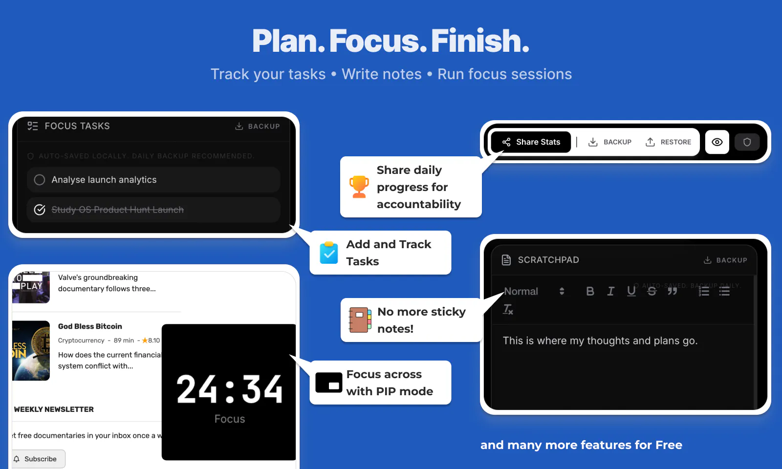 Study OS: A minimalist focus timer with tasks, notes & study music ...